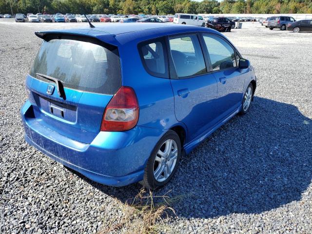 JHMGD386X7S027541 - 2007 HONDA FIT S 蓝色 照片 4
