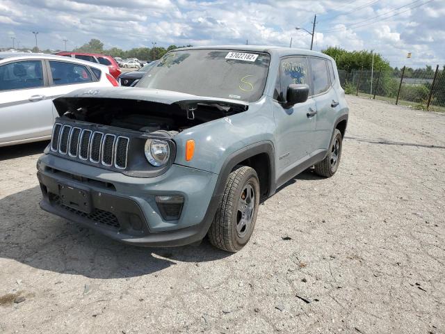ZACNJBAB6KPJ73563 - 2019 JEEP RENEGADE S GRAY photo 2