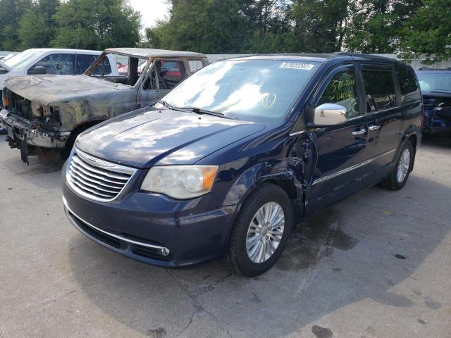 2C4RC1CGXCR270439 - 2012 CHRYSLER TOWN & COU BLUE photo 2