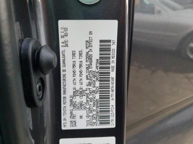 3TYDZ5BN0NT009805 - 2022 TOYOTA TACOMA DOUBLE CAB  照片 10