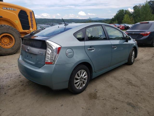 JTDKN3DPXE3056472 - 2014 TOYOTA PRIUS PLUG BLUE photo 4