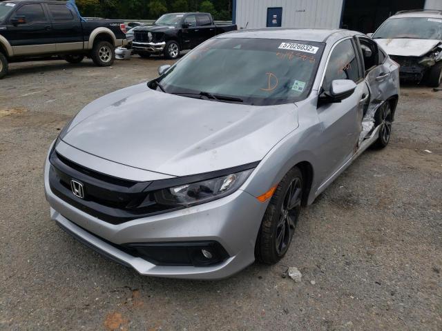 2HGFC2F83MH518388 - 2021 HONDA CIVIC SPOR SILVER photo 2