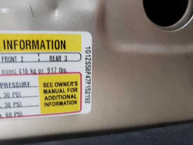 1G1ZS58F47F152192 - 2007 CHEVROLET MALIBU LS GOLD photo 10