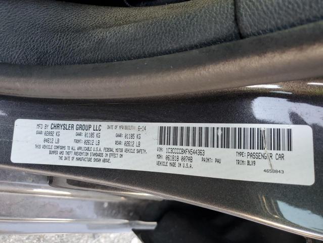 1C3CCCCBXFN544363 - 2015 CHRYSLER 200 C GRAY photo 10