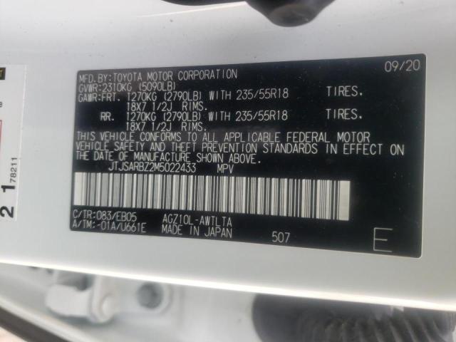 JTJSARBZ2M5022433 - 2021 LEXUS NX 300 BAS 白色 照片 10