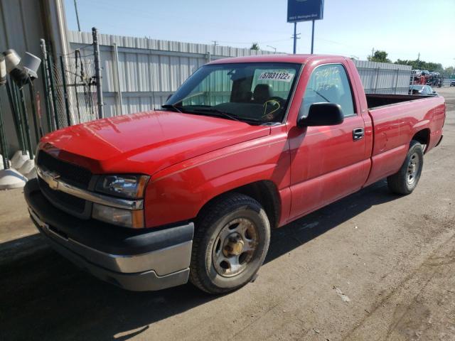 1GCEC14X14Z108736 - 2004 CHEVROLET SILVERADO RED photo 2