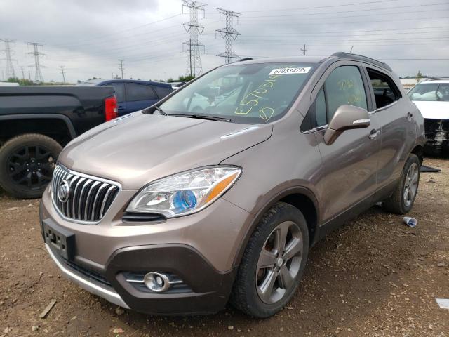 KL4CJBSB8EB776158 - 2014 BUICK ENCORE CON BROWN photo 2