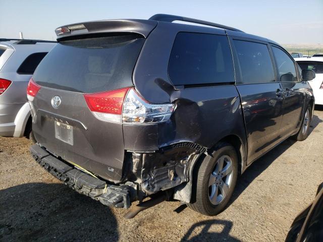 5TDKK3DC8CS253819 - 2012 TOYOTA SIENNA LE GRAY photo 4