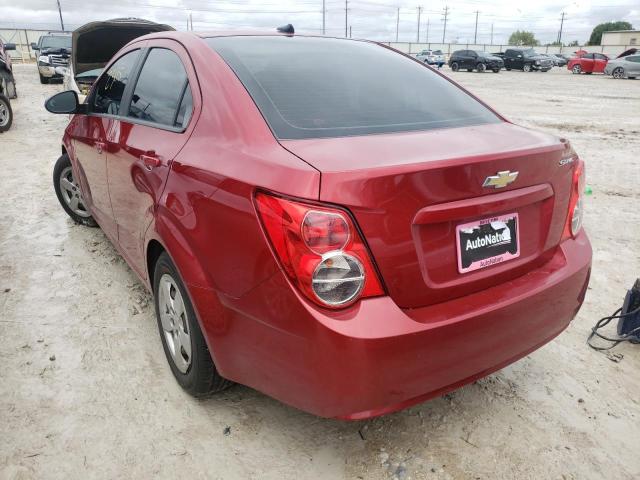 1G1JA5SH2D4150605 - 2013 CHEVROLET SONIC LS RED photo 3