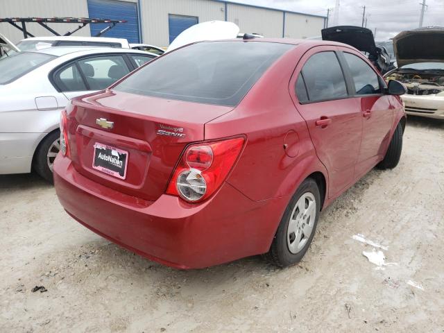 1G1JA5SH2D4150605 - 2013 CHEVROLET SONIC LS RED photo 4