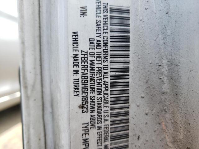 ZFBERFAB9H6E18523 - 2017 RAM PROMASTER WHITE photo 10