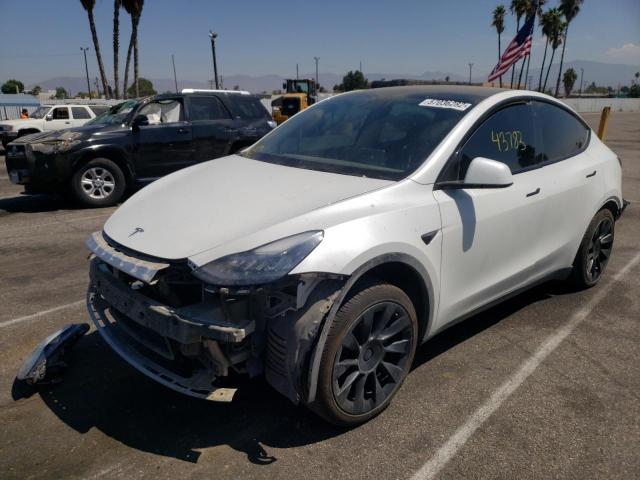 5YJYGDEE4MF176860 - 2021 TESLA MODEL Y أبيض صورة 2