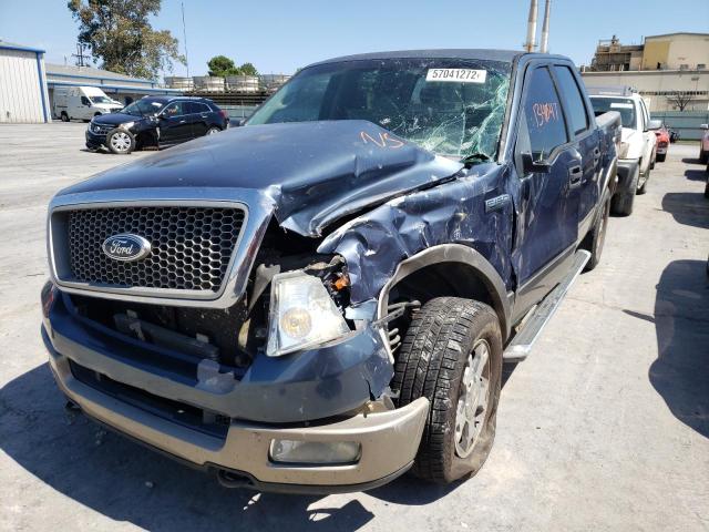 1FTPW12505FA30616 - 2005 FORD F 150 BLUE photo 2