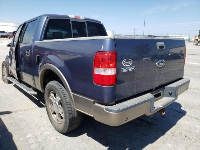 1FTPW12505FA30616 - 2005 FORD F 150 BLUE photo 3