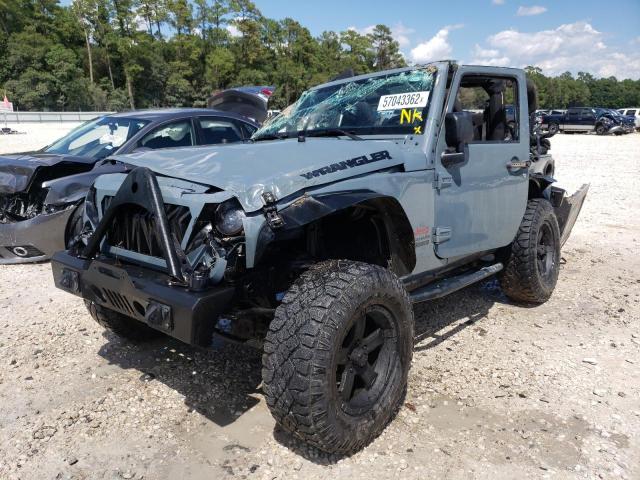 1C4AJWAG3EL250371 - 2014 JEEP WRANGLER S GRAY photo 2