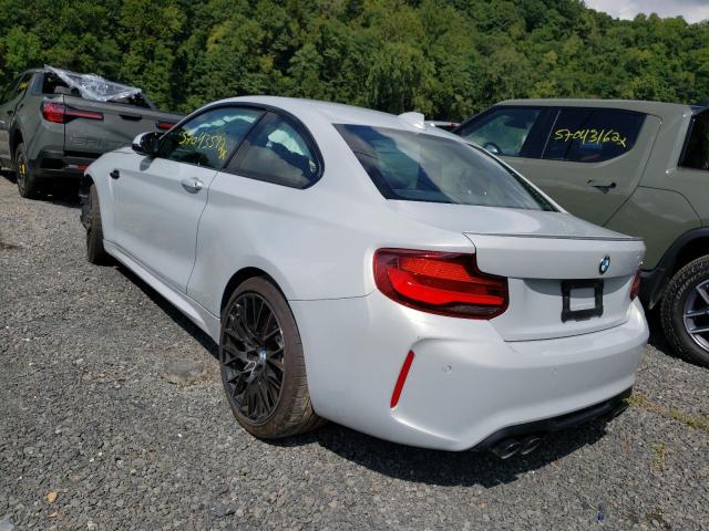 WBS2U7C02L7E75058 - 2020 BMW M2 COMPETI WHITE photo 3