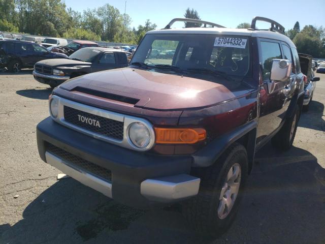 JTEBU11F270068389 - 2007 TOYOTA FJ CRUISER MAROON photo 2