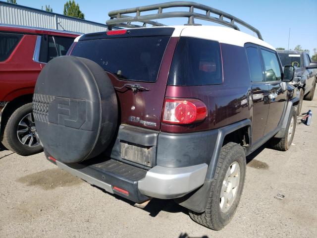 JTEBU11F270068389 - 2007 TOYOTA FJ CRUISER MAROON photo 4