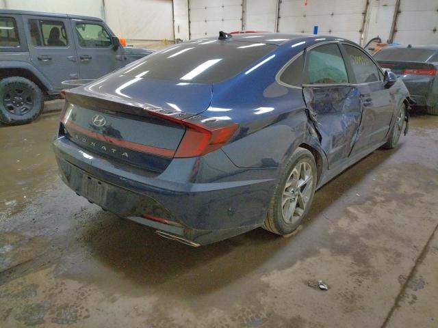 5NPEL4JA9LH041388 - 2020 HYUNDAI SONATA SEL BLUE photo 4