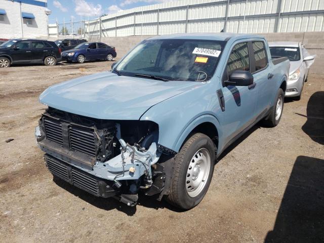 3FTTW8F97NRA20561 - 2022 FORD MAVERICK X BLUE photo 2