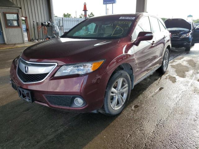 5J8TB4H55FL012085 - 2015 ACURA RDX TECHNO MAROON photo 2