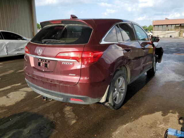 5J8TB4H55FL012085 - 2015 ACURA RDX TECHNO MAROON photo 4