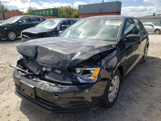 3VW2K7AJ2FM423698 - 2015 VOLKSWAGEN JETTA BASE Սև լուսանկար 2