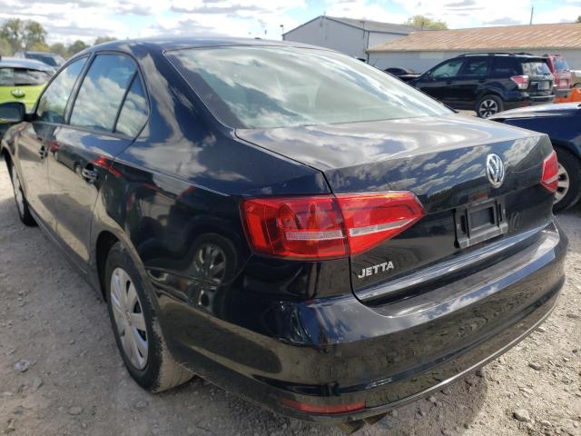 3VW2K7AJ2FM423698 - 2015 VOLKSWAGEN JETTA BASE Սև լուսանկար 3