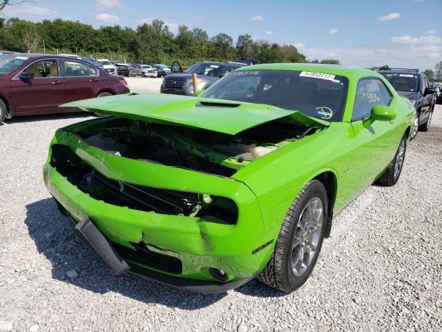 2C3CDZGG8HH574415 - 2017 DODGE CHALLENGER GREEN photo 2