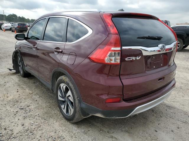 5J6RM3H93GL017930 - 2016 HONDA CR-V TOURI BURGUNDY photo 3