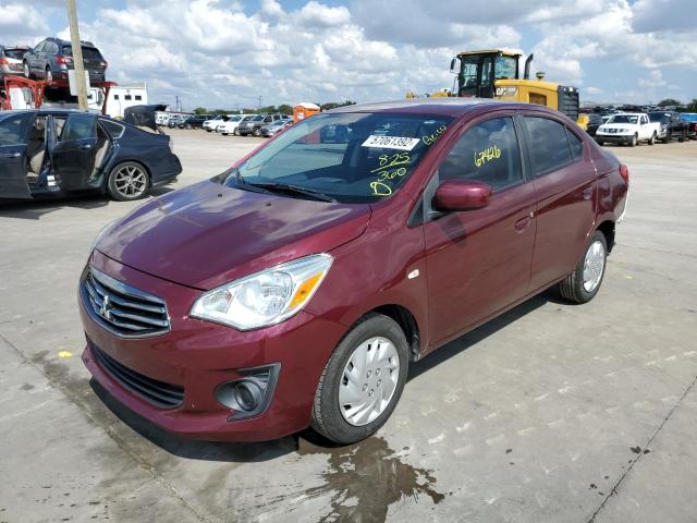 ML32F3FJ8HHF19762 - 2017 MITSUBISHI MIRAGE MAROON photo 2