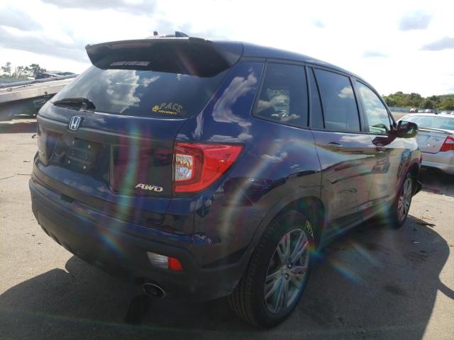 5FNYF8H59LB004392 - 2020 HONDA PASSPORT E 蓝色 照片 4