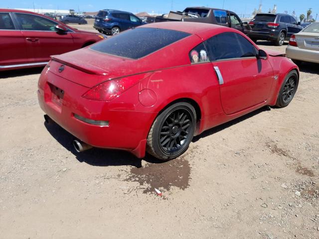 JN1AZ34D73T116066 - 2003 NISSAN 350Z COUPE RED photo 4