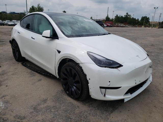 5YJYGDEF1MF252687 - 2021 TESLA MODEL Y رمادي صورة 1