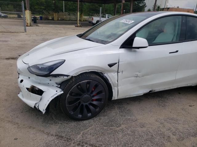 5YJYGDEF1MF252687 - 2021 TESLA MODEL Y رمادي صورة 9