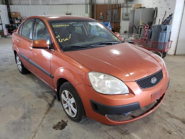 KNADE123786329087 - 2008 KIA RIO BASE ORANGE photo 1