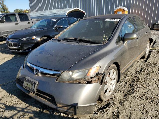 2HGFA16518H316631 - 2008 HONDA CIVIC LX GRAY photo 2