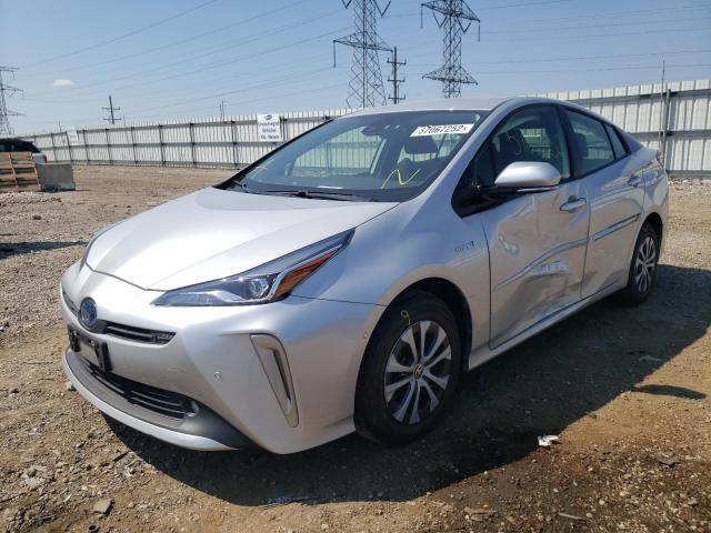 JTDL9RFU4L3015086 - 2020 TOYOTA PRIUS LE SILVER photo 2