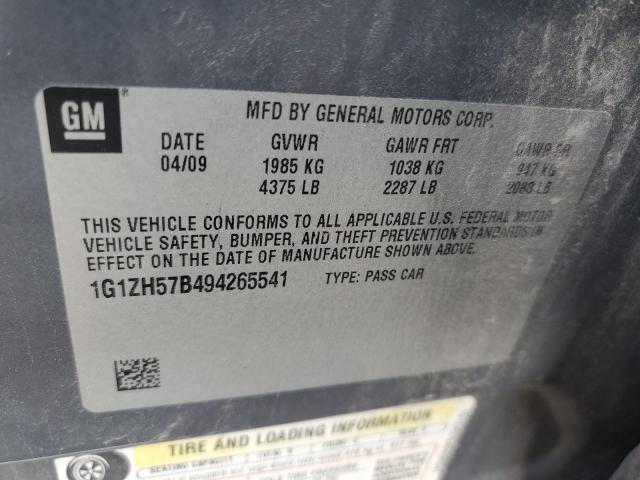 1G1ZH57B494265541 - 2009 CHEVROLET MALIBU 1LT  照片 10