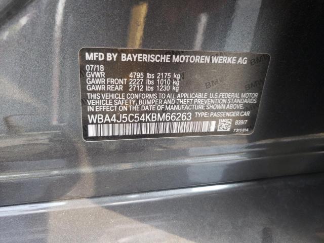 WBA4J5C54KBM66263 - 2019 BMW 440I GRAN CHARCOAL photo 10