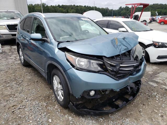 5J6RM4H78DL059347 - 2013 HONDA CR-V EXL BLUE photo 1