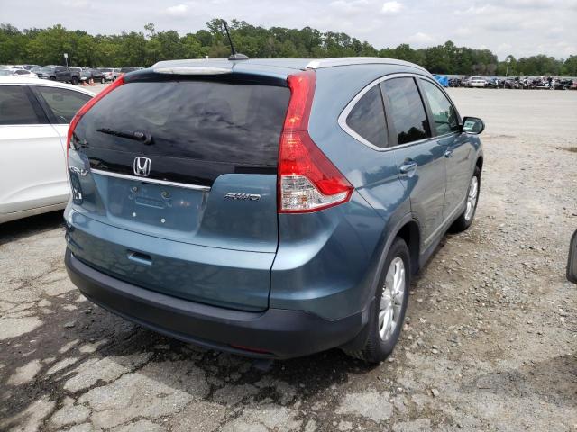 5J6RM4H78DL059347 - 2013 HONDA CR-V EXL BLUE photo 4