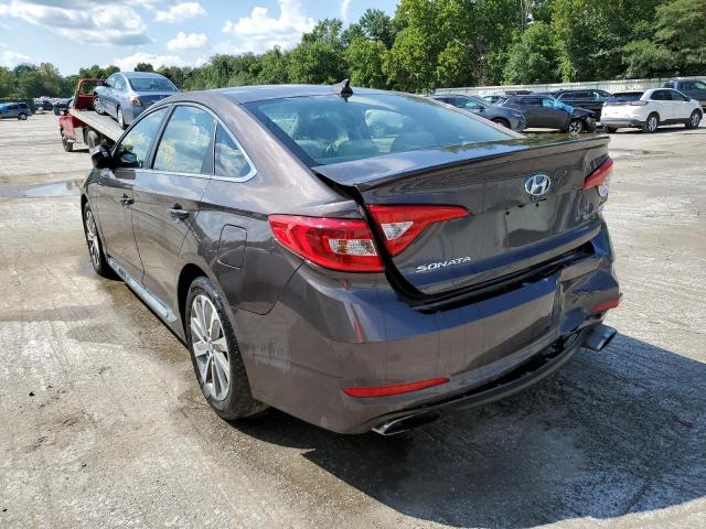 5NPE34AF5HH495513 - 2017 HYUNDAI SONATA SPO BROWN photo 3