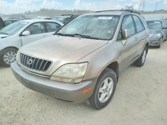 JTJGF10U220124941 - 2002 LEXUS RX 300 TAN photo 2