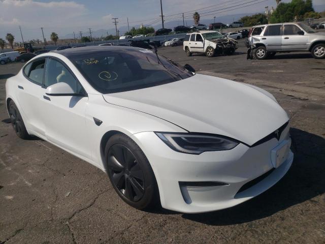 5YJSA1E55NF467102 - 2022 TESLA MODEL S Սպիտակ լուսանկար 1