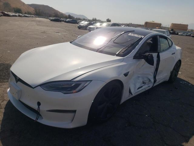 5YJSA1E55NF467102 - 2022 TESLA MODEL S Սպիտակ լուսանկար 2