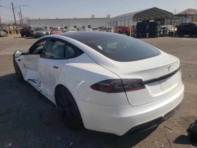 5YJSA1E55NF467102 - 2022 TESLA MODEL S Սպիտակ լուսանկար 3