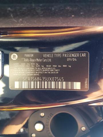 SCA1S68435UX07545 - 2005 ROLLS-ROYCE PHANTOM შავი ფოტო 10