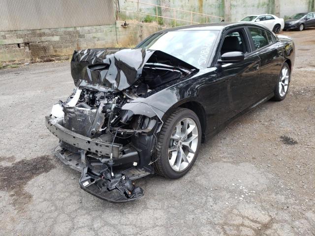 2C3CDXHG4NH137901 - 2022 DODGE CHARGER GT BLACK photo 2