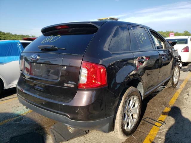 2FMDK3JC6DBE16320 - 2013 FORD EDGE SEL BLACK photo 4